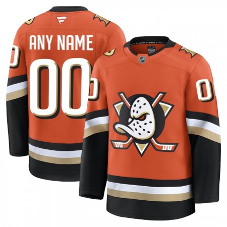 Mænd NHL Anaheim Ducks Trøje Tilpasset 2024-25 Fanatics Premium Orange Hjemme